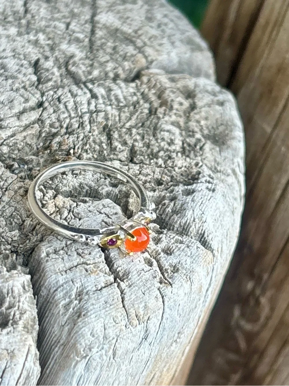 NEW! Carnelian & Garnet Ring